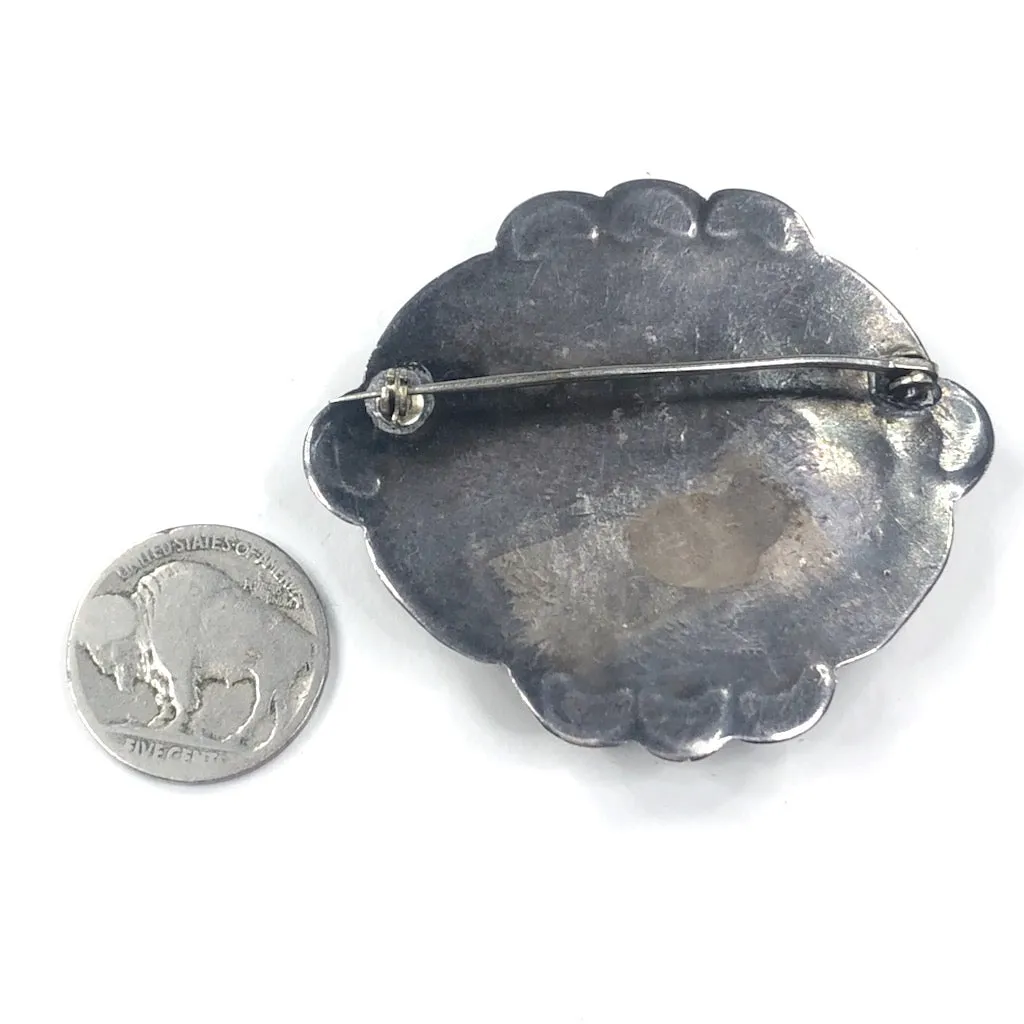 Large Natural Stone Pin