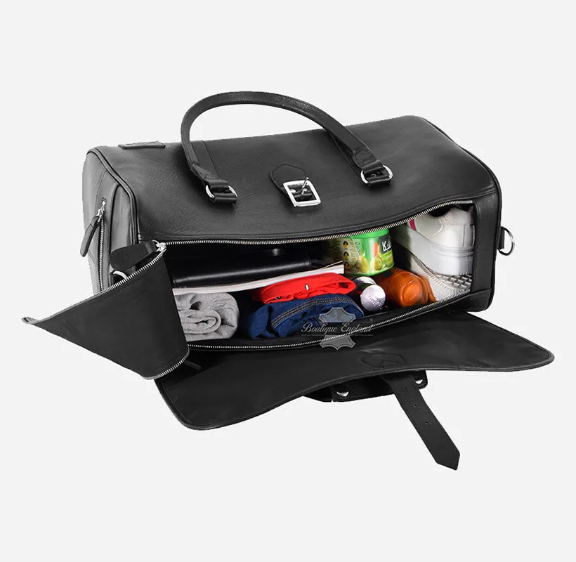 Large Weekend Bag Black Unisex Duffle Travel Gym Handbag