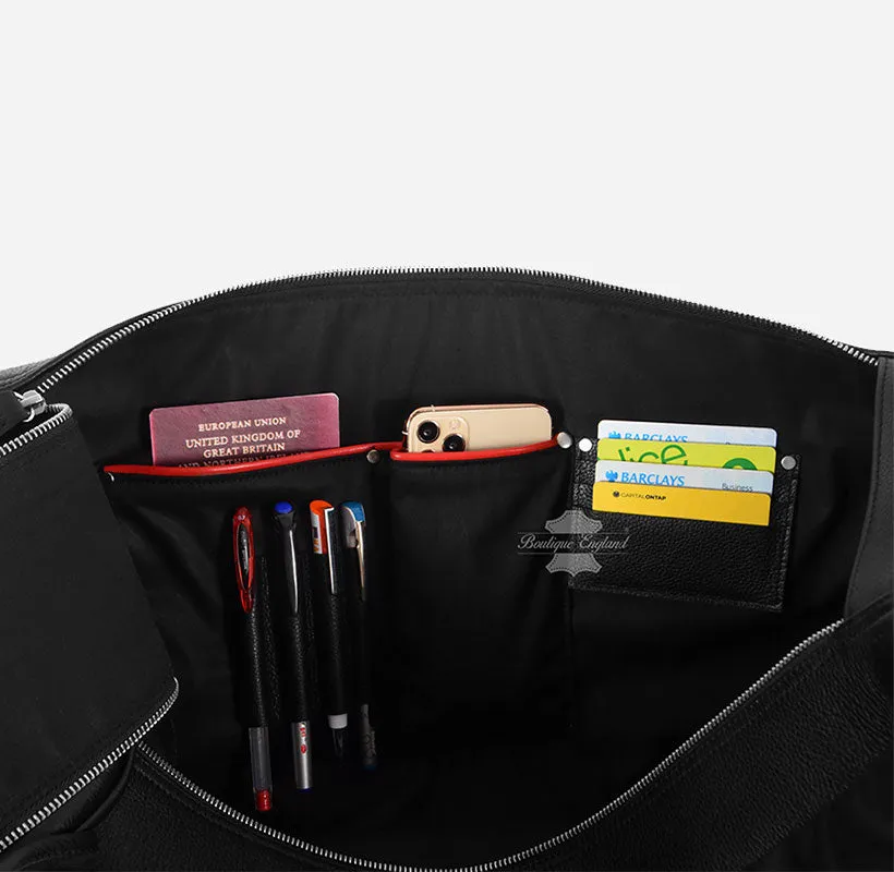 Large Weekend Bag Black Unisex Duffle Travel Gym Handbag