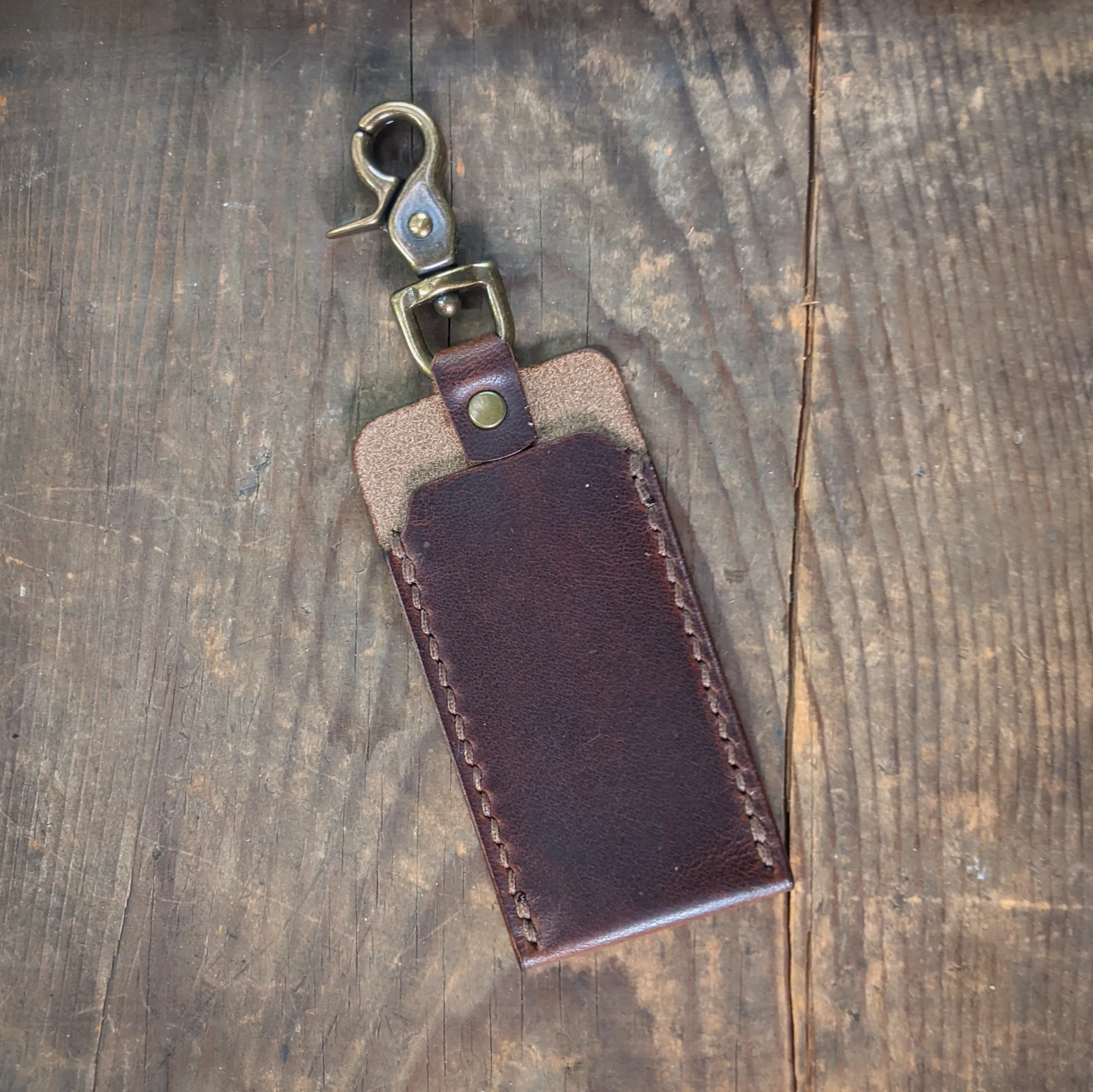 Leather Keychain Case for Ledger Nano X - Crypto Cold Storage Wallet