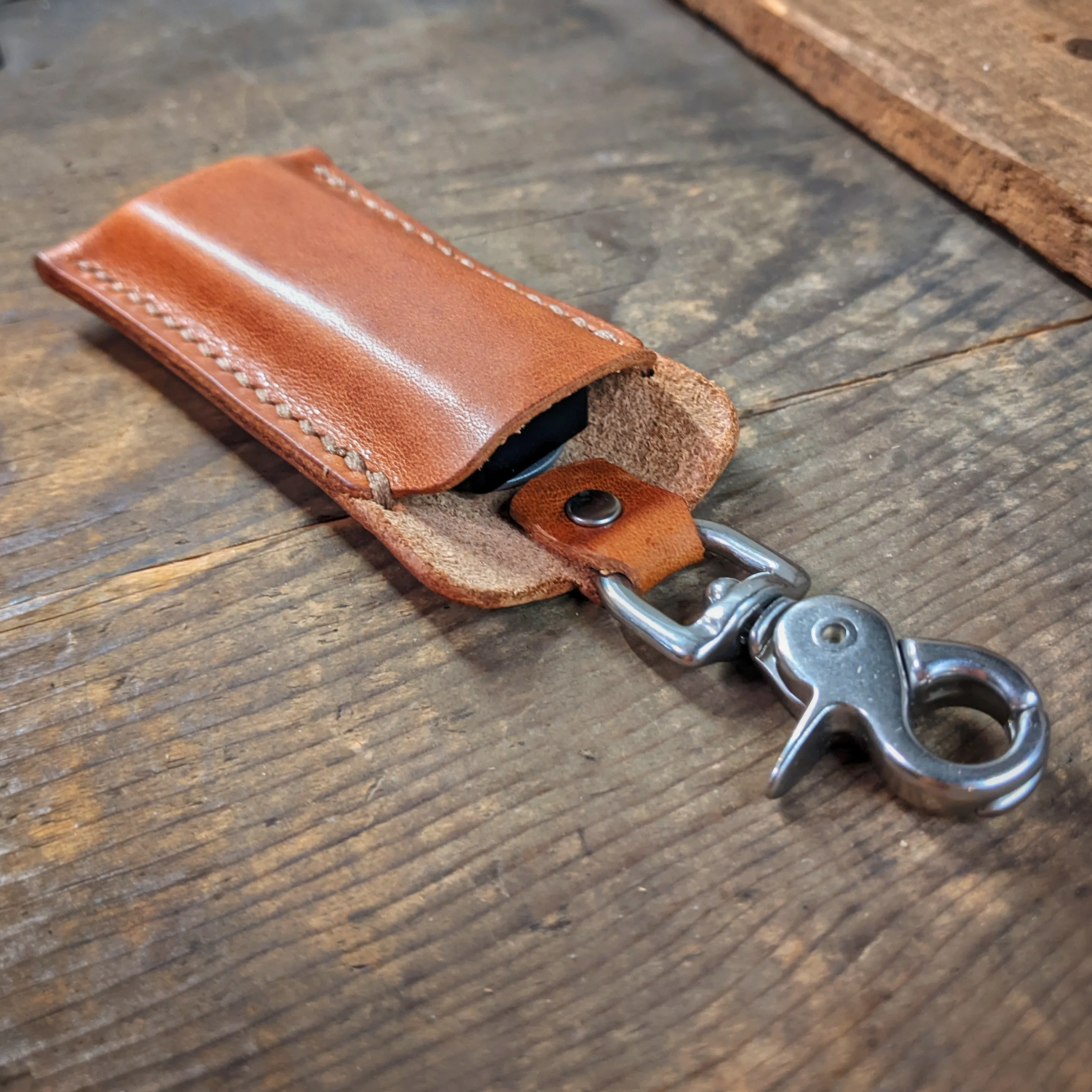 Leather Keychain Case for Ledger Nano X - Crypto Cold Storage Wallet