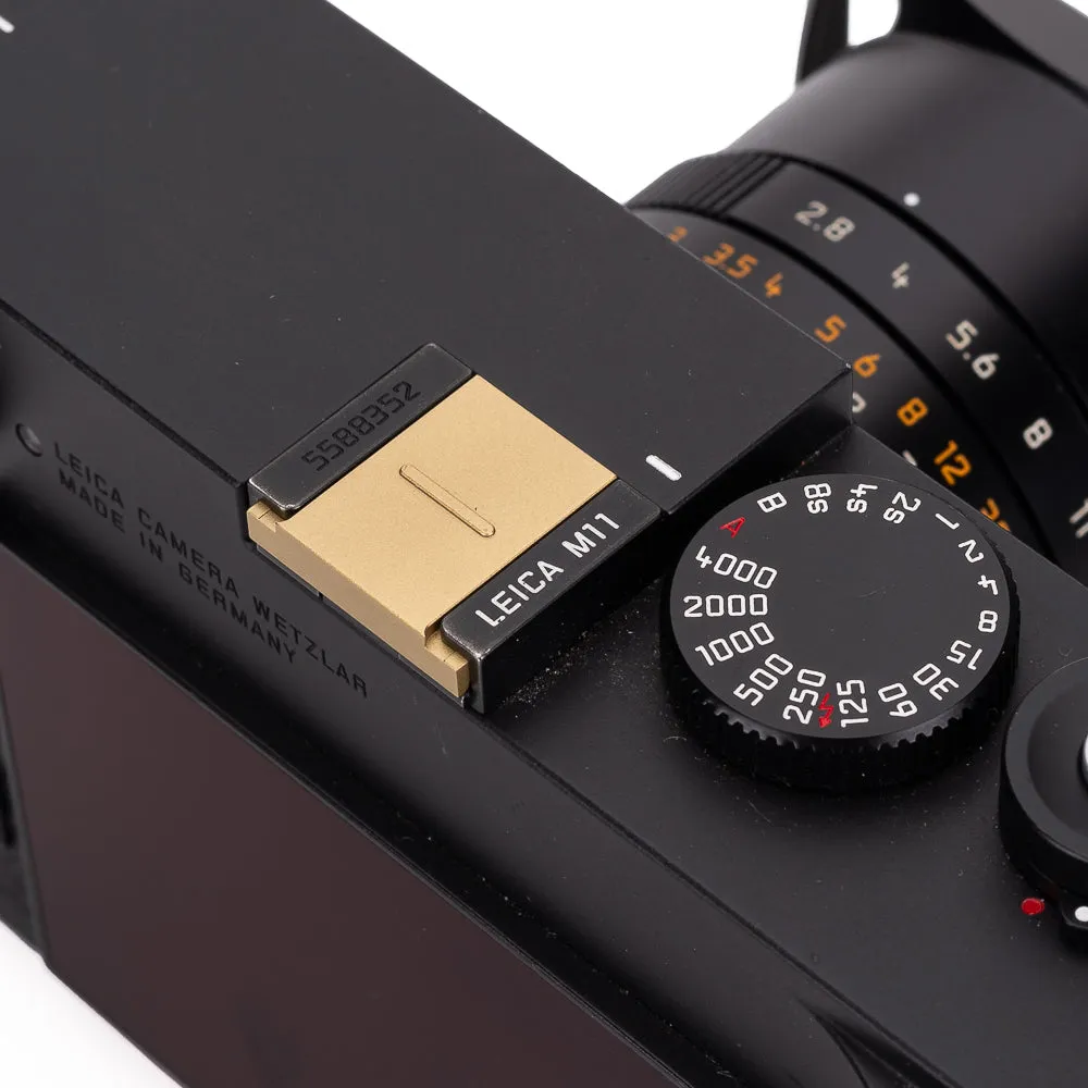 Leica Hot Shoe Cover, Brass, Blasted Finish