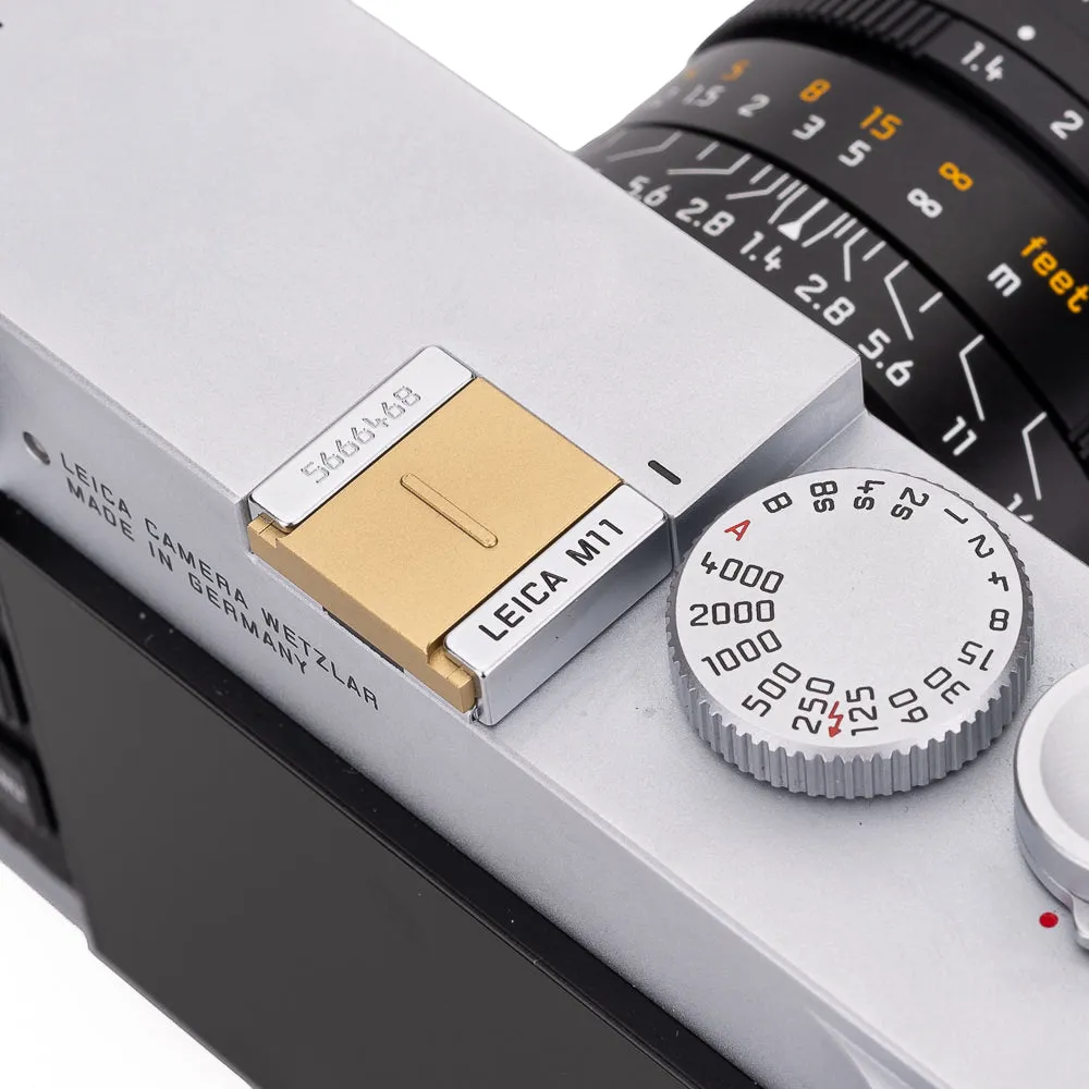 Leica Hot Shoe Cover, Brass, Blasted Finish