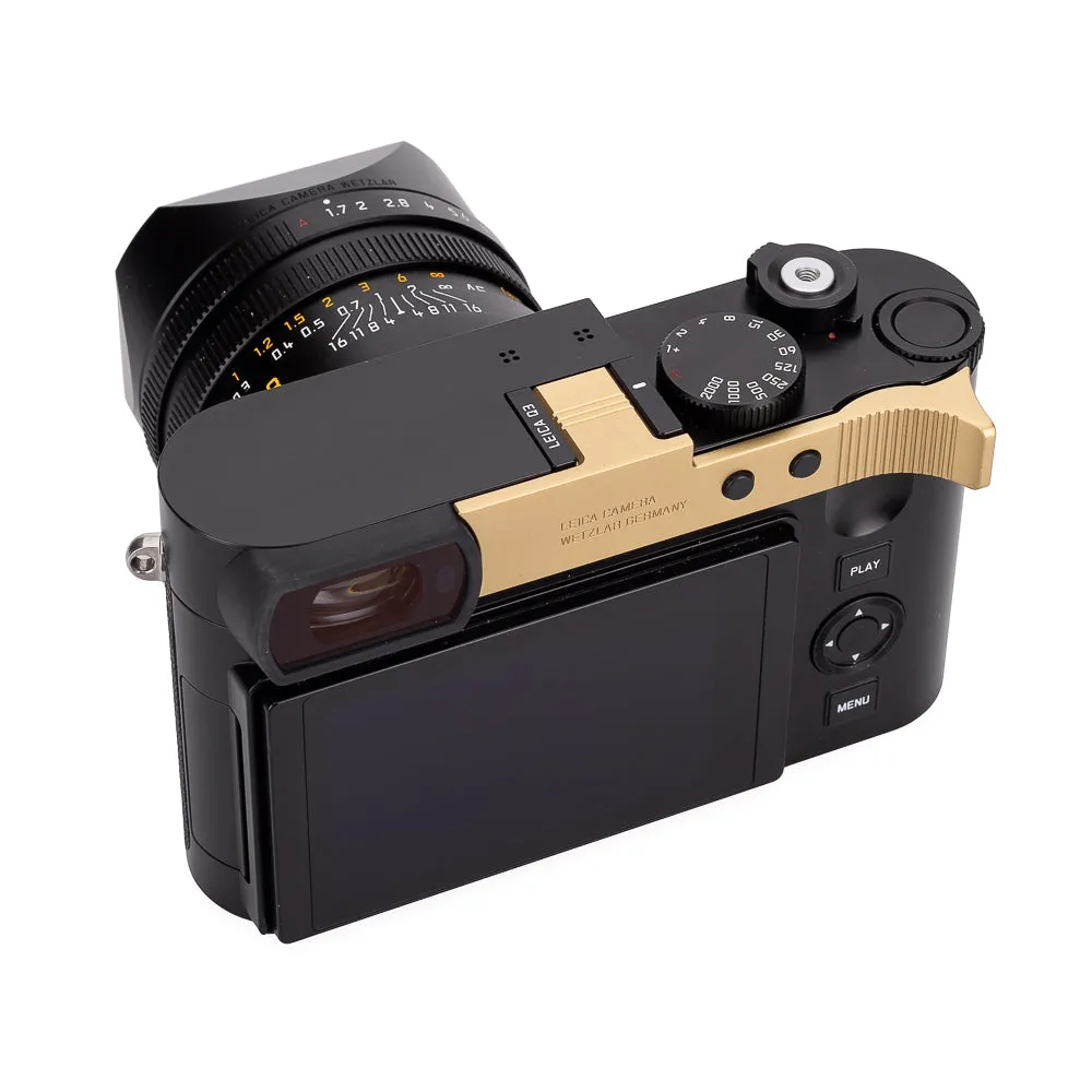Leica Q3 Thumb Support, Brass, Blasted Finish