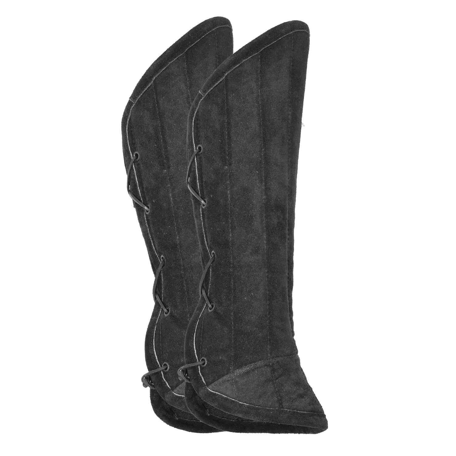 Leopold padded greaves suede