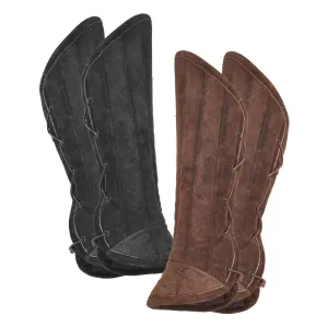 Leopold padded greaves suede