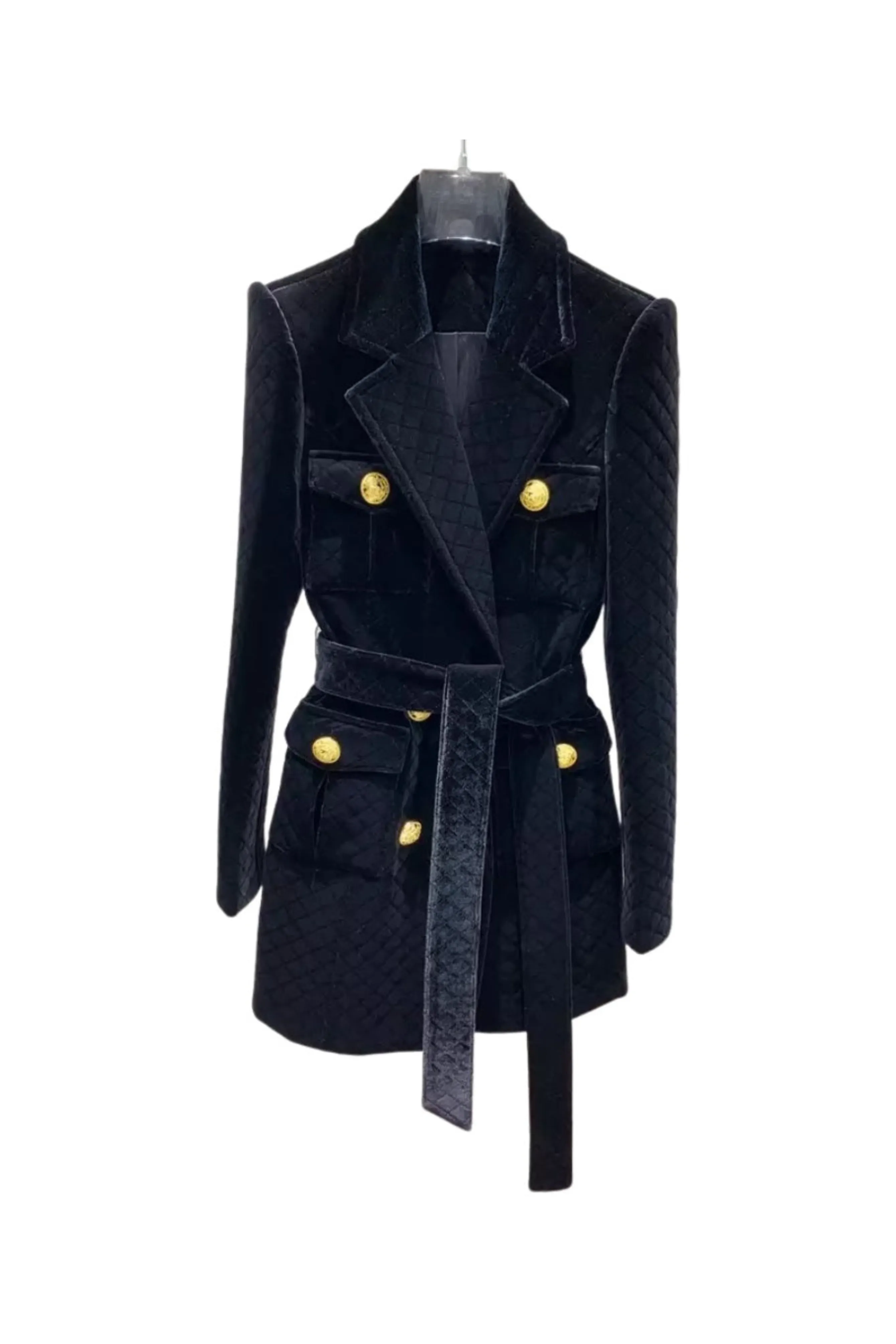 LOUJAIN BLACK VELVET JACKET