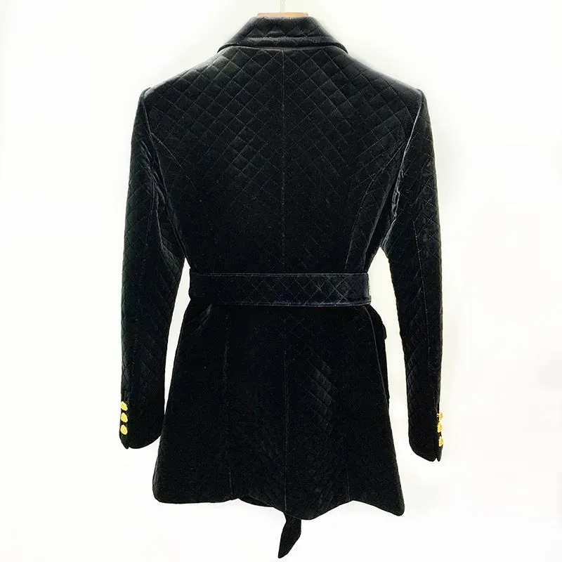 LOUJAIN BLACK VELVET JACKET