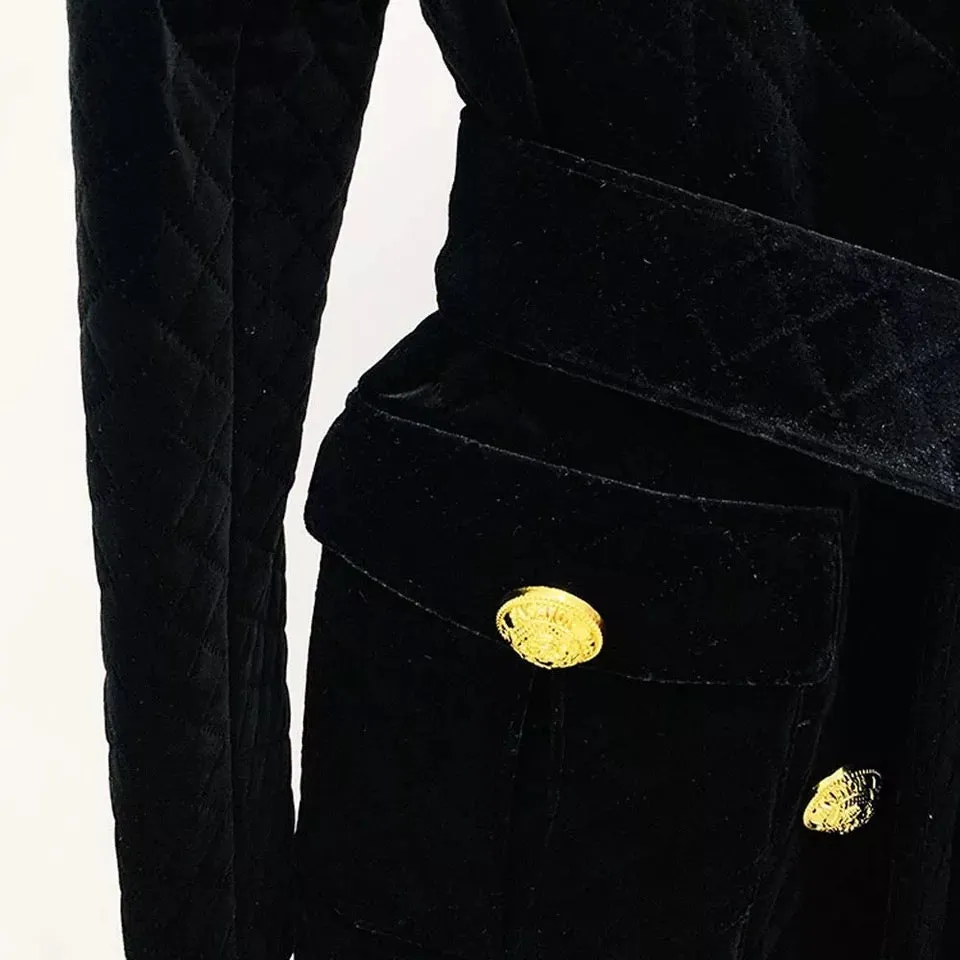 LOUJAIN BLACK VELVET JACKET