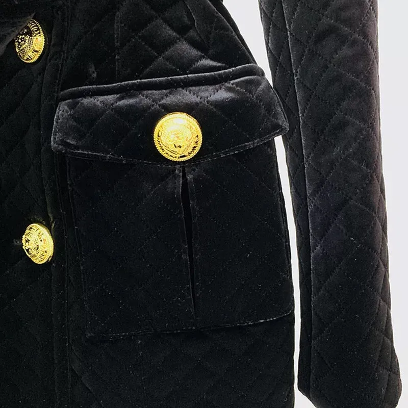 LOUJAIN BLACK VELVET JACKET