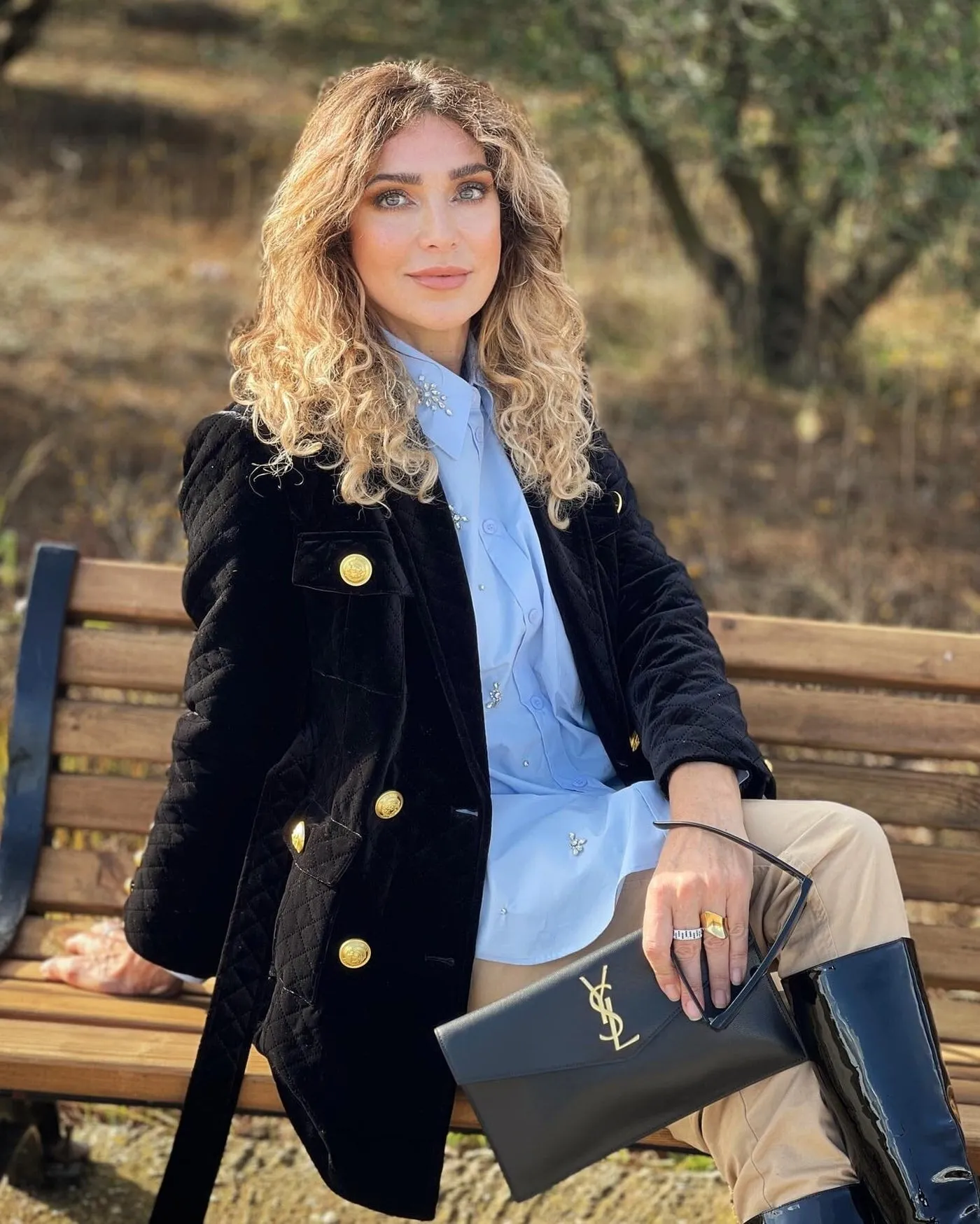 LOUJAIN BLACK VELVET JACKET