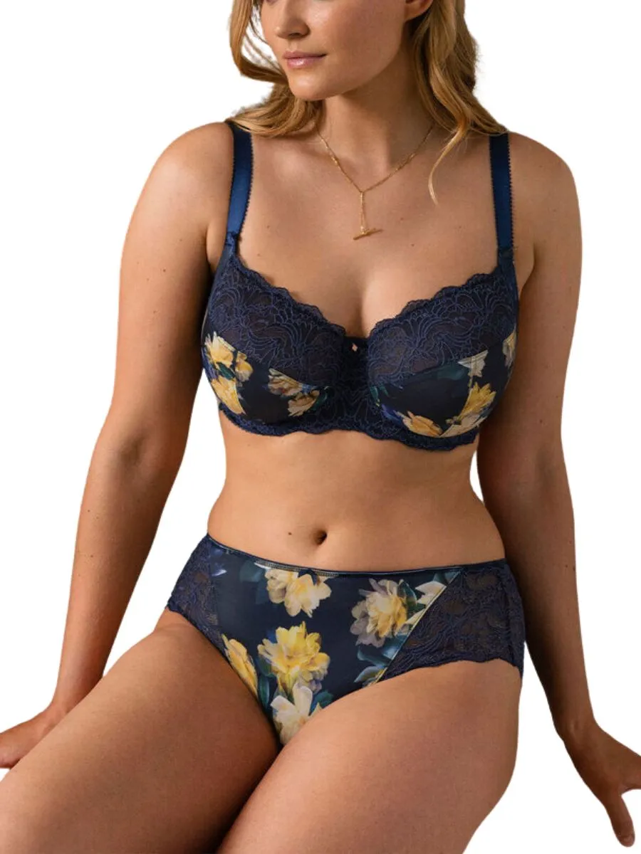 Lucia Side Support Bra - Navy