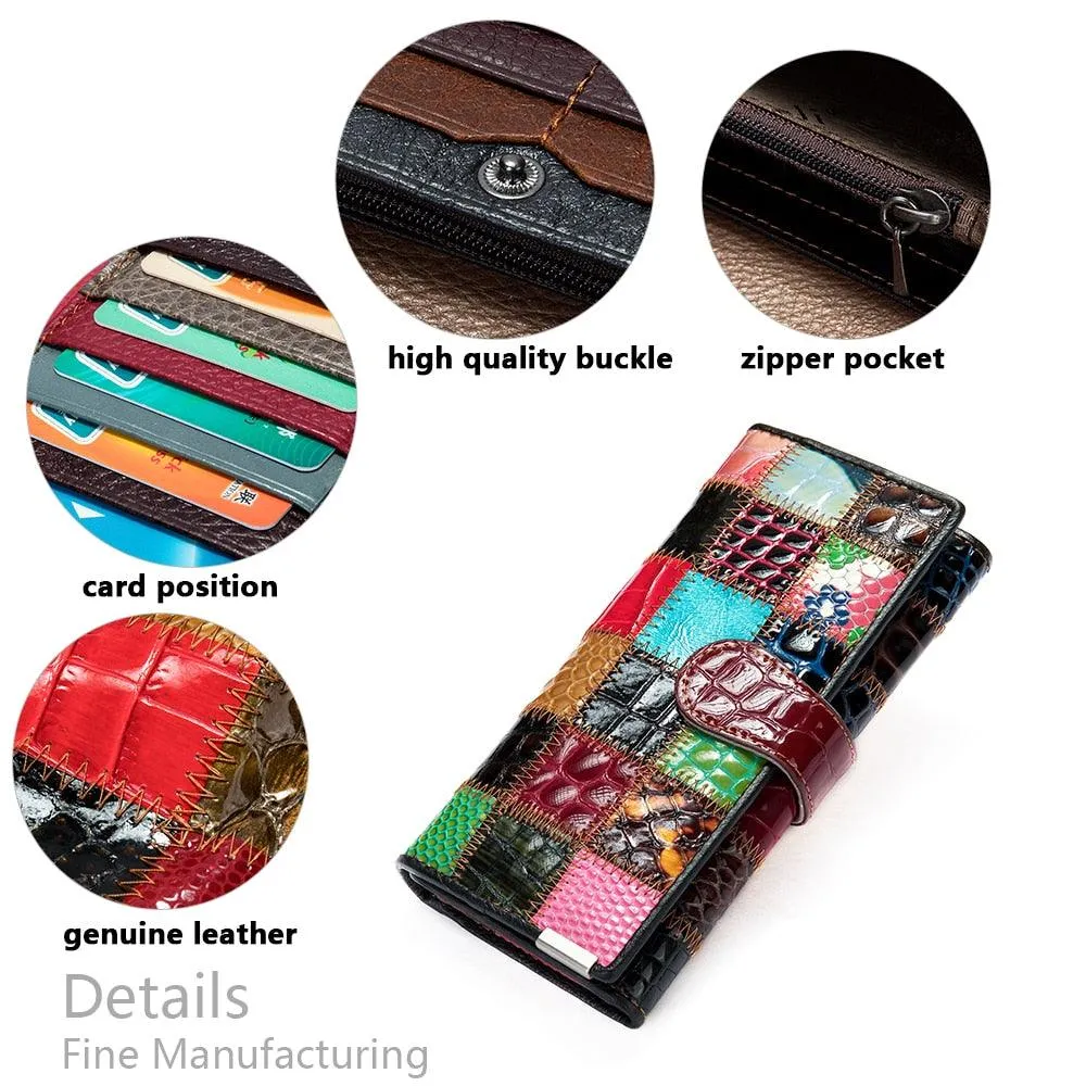 Luxury Colors leather Retro Wallet