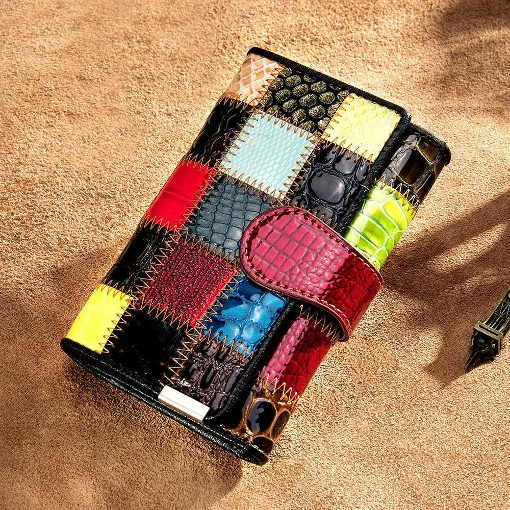 Luxury Colors leather Retro Wallet