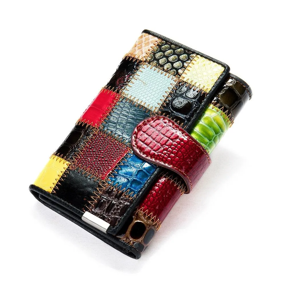 Luxury Colors leather Retro Wallet