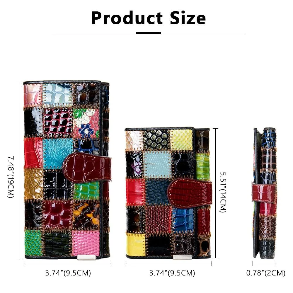 Luxury Colors leather Retro Wallet