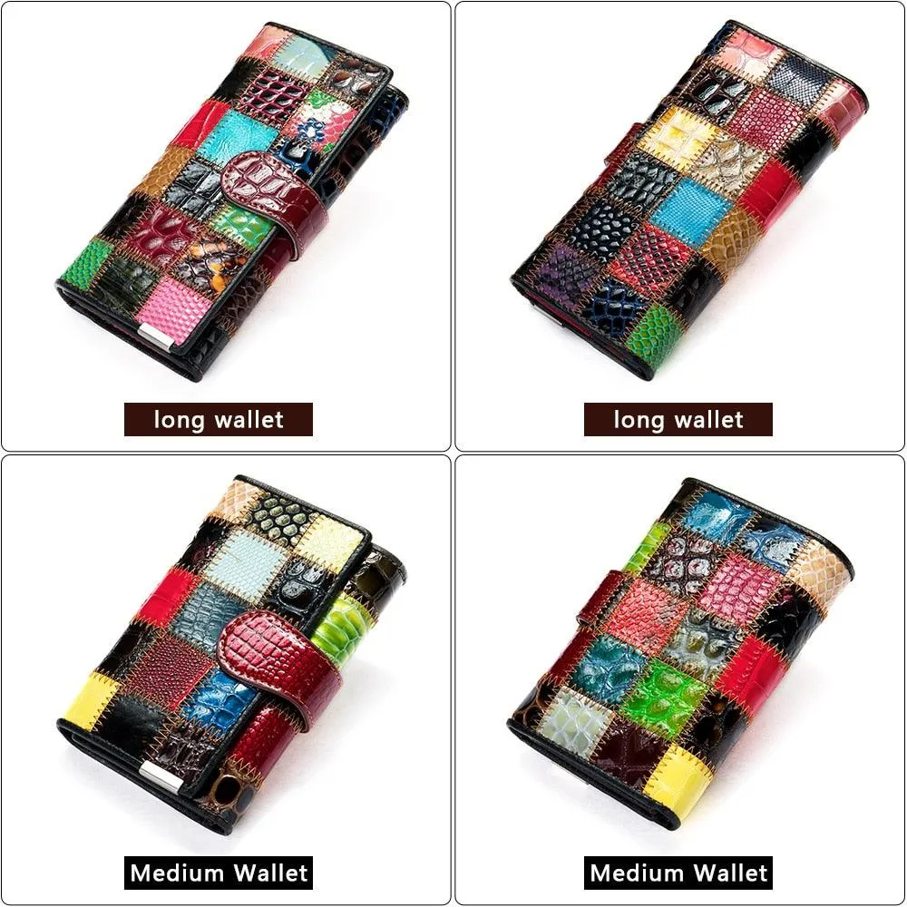 Luxury Colors leather Retro Wallet