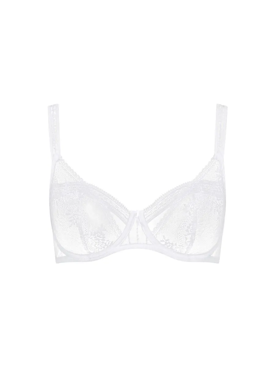 Maddie Half-Cup Bra - White