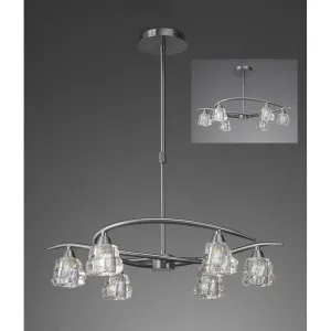 Mantra M3750 Iku Telescopic Convertible 6 Light Satin Nickel