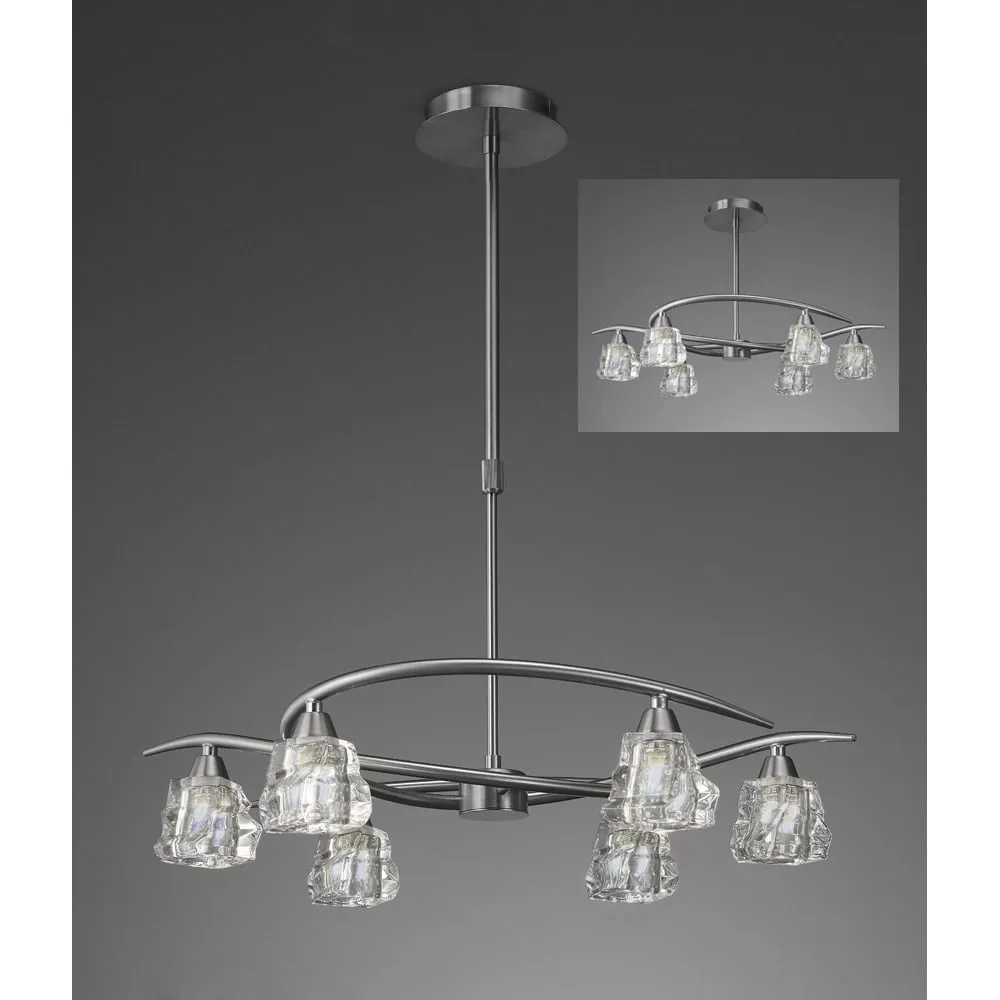 Mantra M3750 Iku Telescopic Convertible 6 Light Satin Nickel