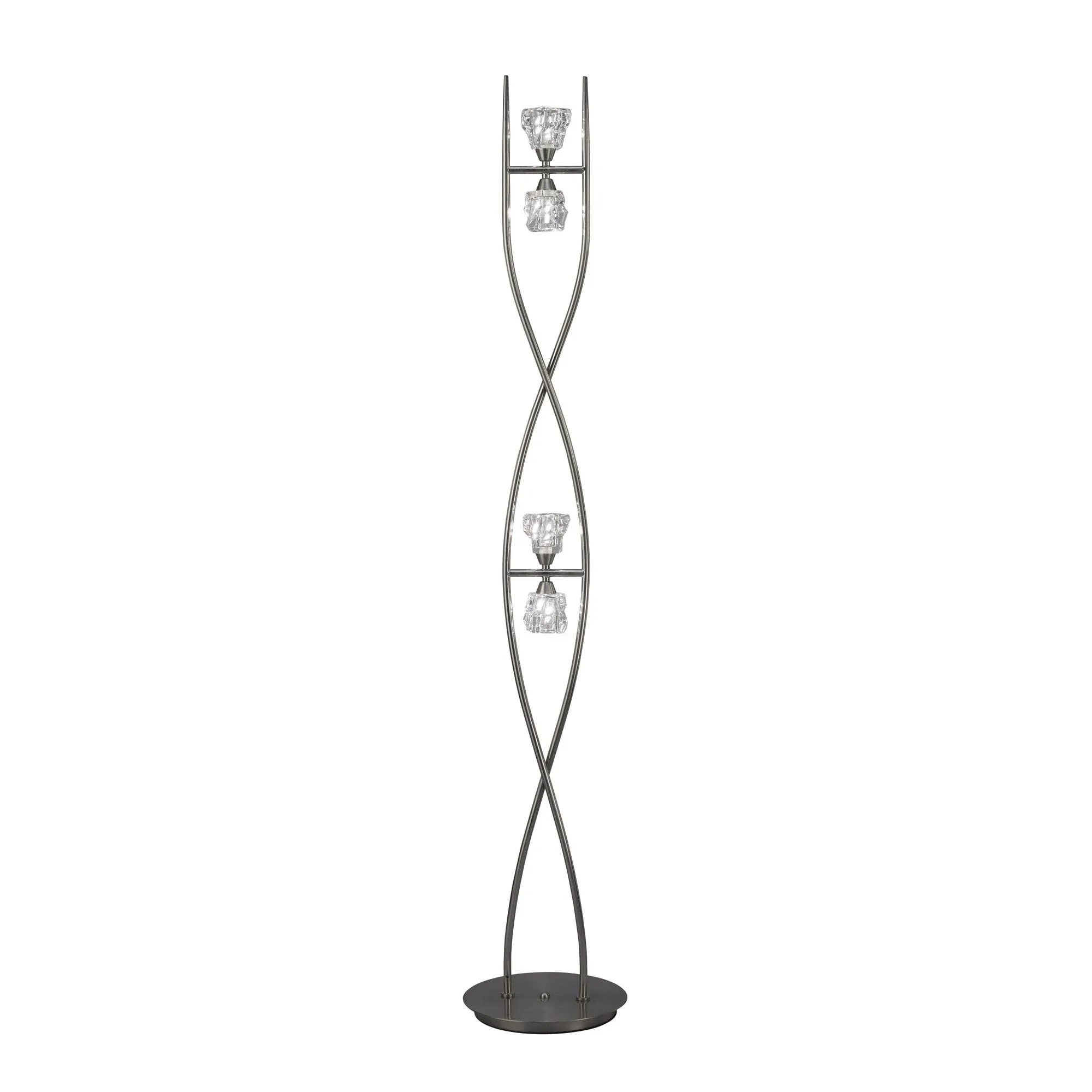 Mantra M3758 Iku Floor Lamp 4 Light Satin Nickel