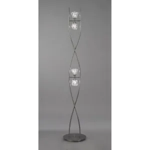 Mantra M3758 Iku Floor Lamp 4 Light Satin Nickel