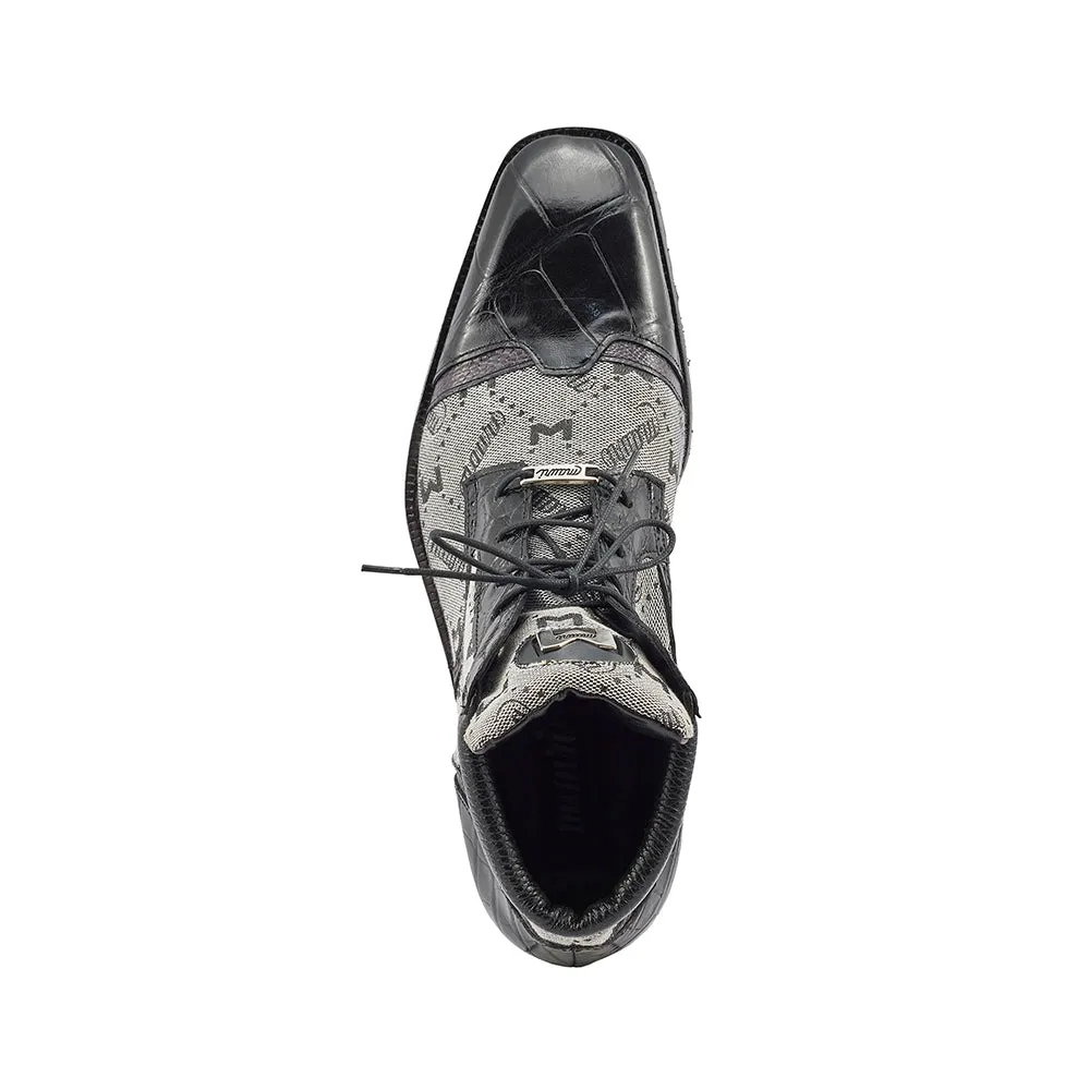 Mauri 3069 Body Alligator/ Ostrich Leg/ Mauri Fabric Black/ Grey