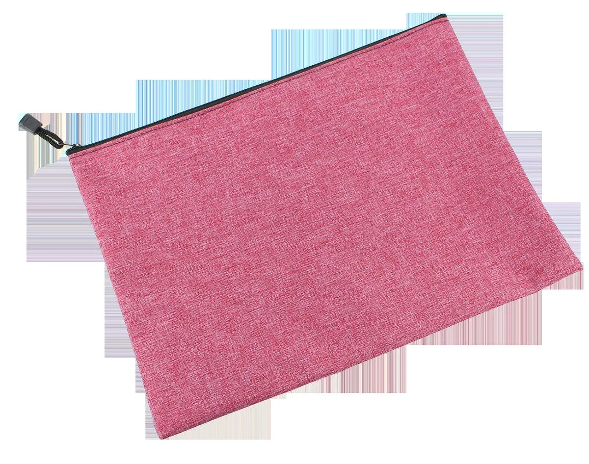 Medium Distressed Fabric Zip Pencil Case