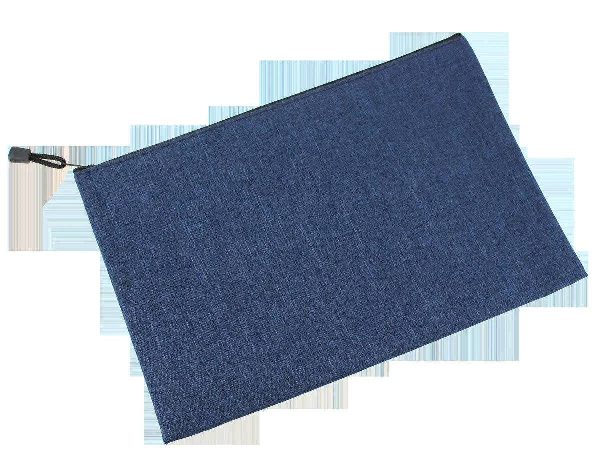 Medium Distressed Fabric Zip Pencil Case