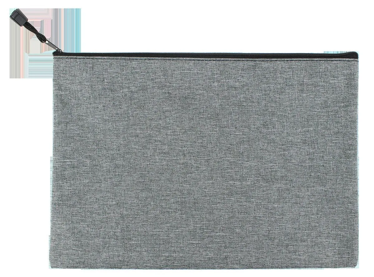 Medium Distressed Fabric Zip Pencil Case