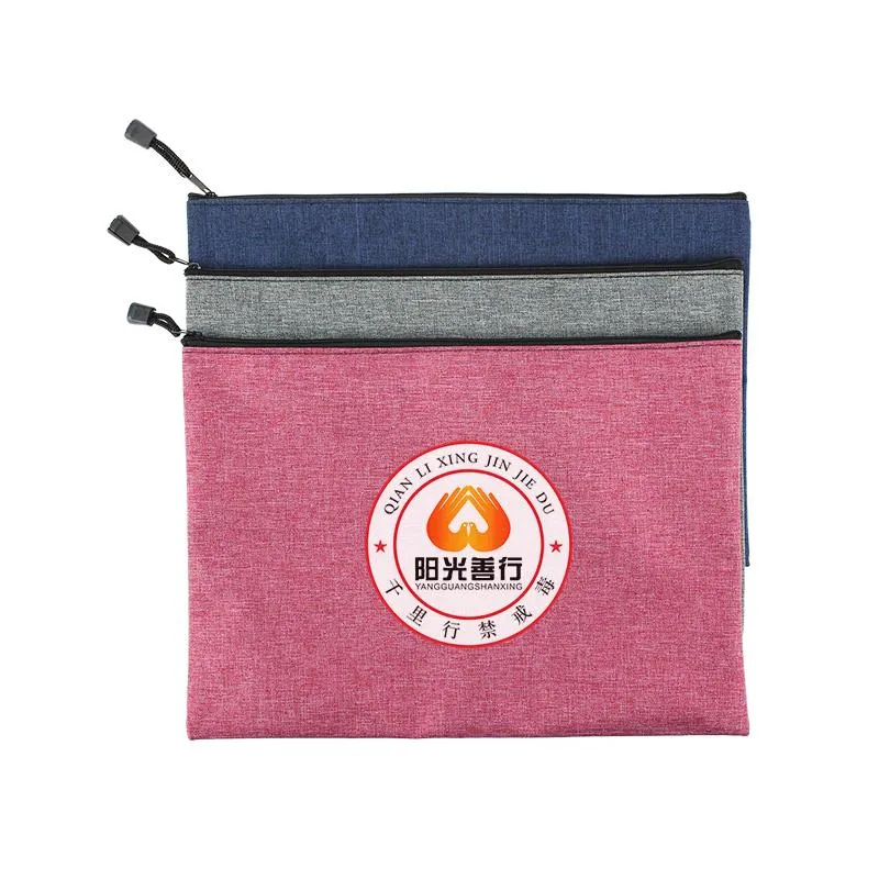 Medium Distressed Fabric Zip Pencil Case