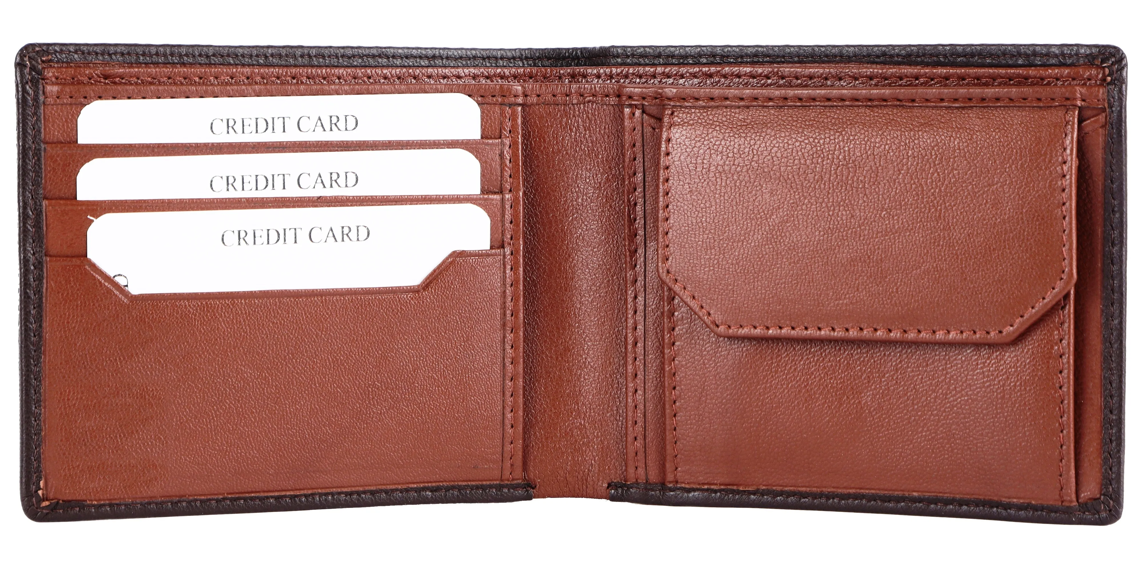 MENS LEATHER WALLET (RFID) 93705 (BROWN)