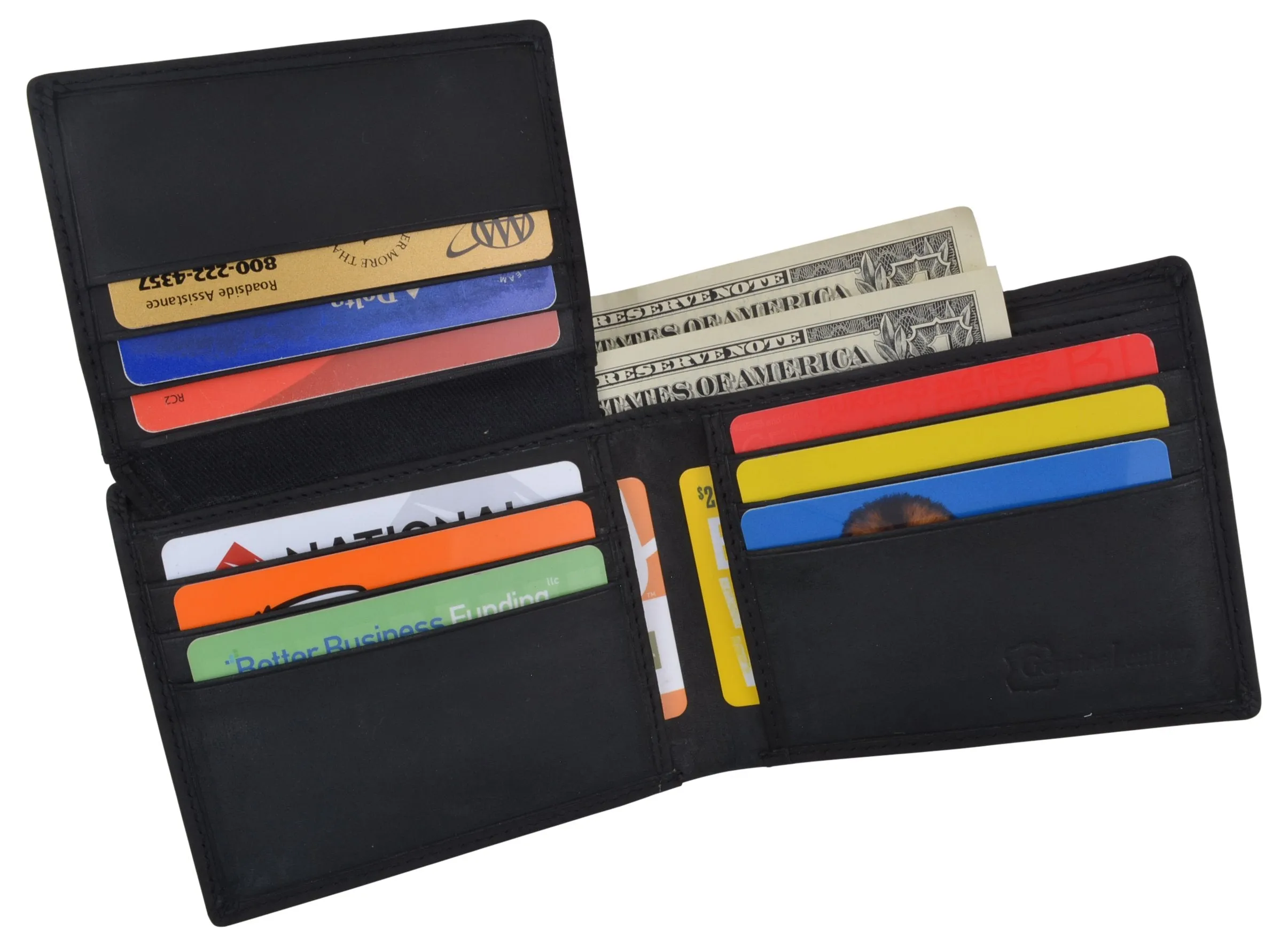 Mens Orlando Printed Logo RFID Cowhide Leather Mens RFID Wallet /53HTC Orlando2