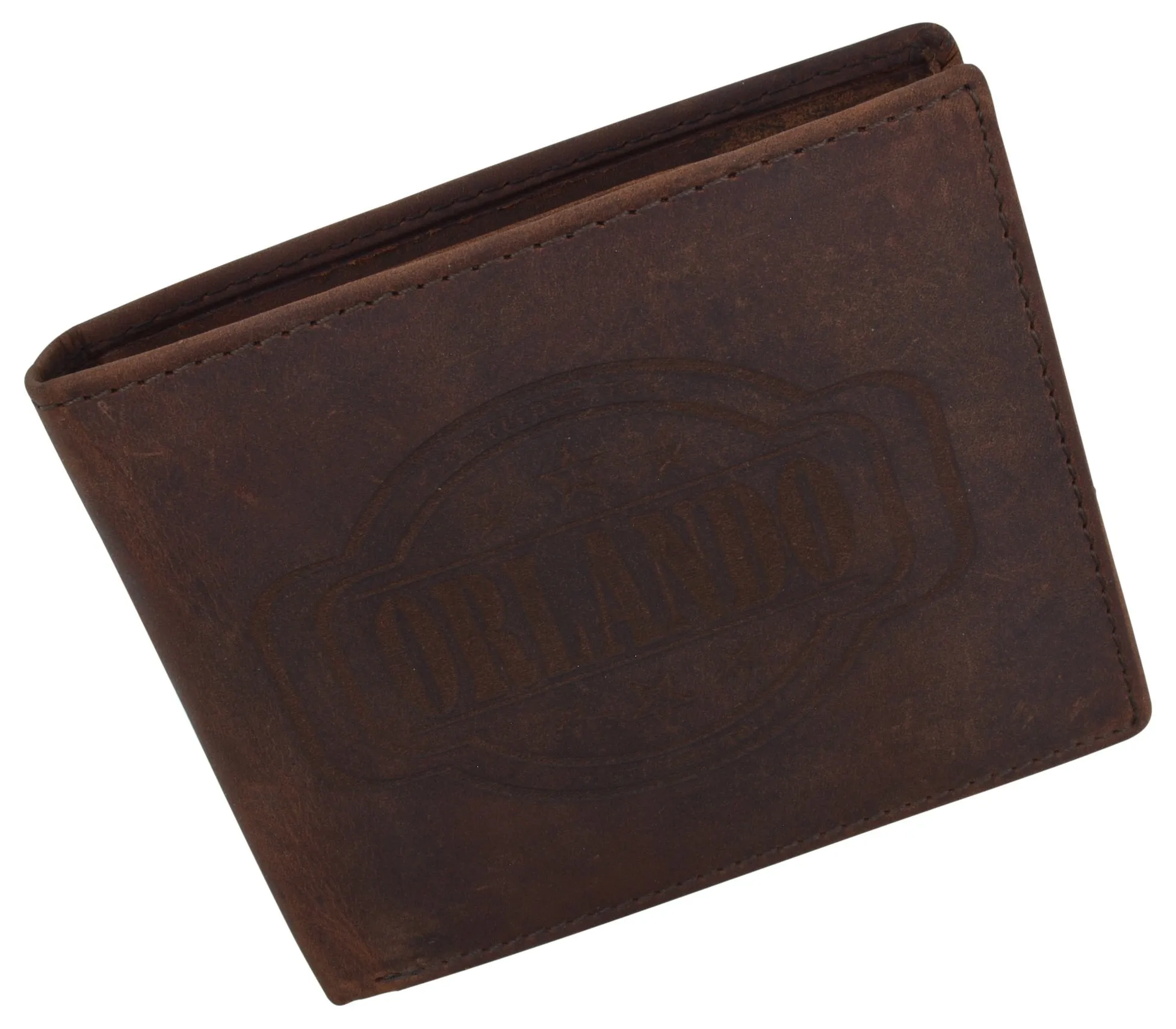 Mens Orlando Printed Logo RFID Cowhide Leather Mens RFID Wallet /53HTC Orlando2