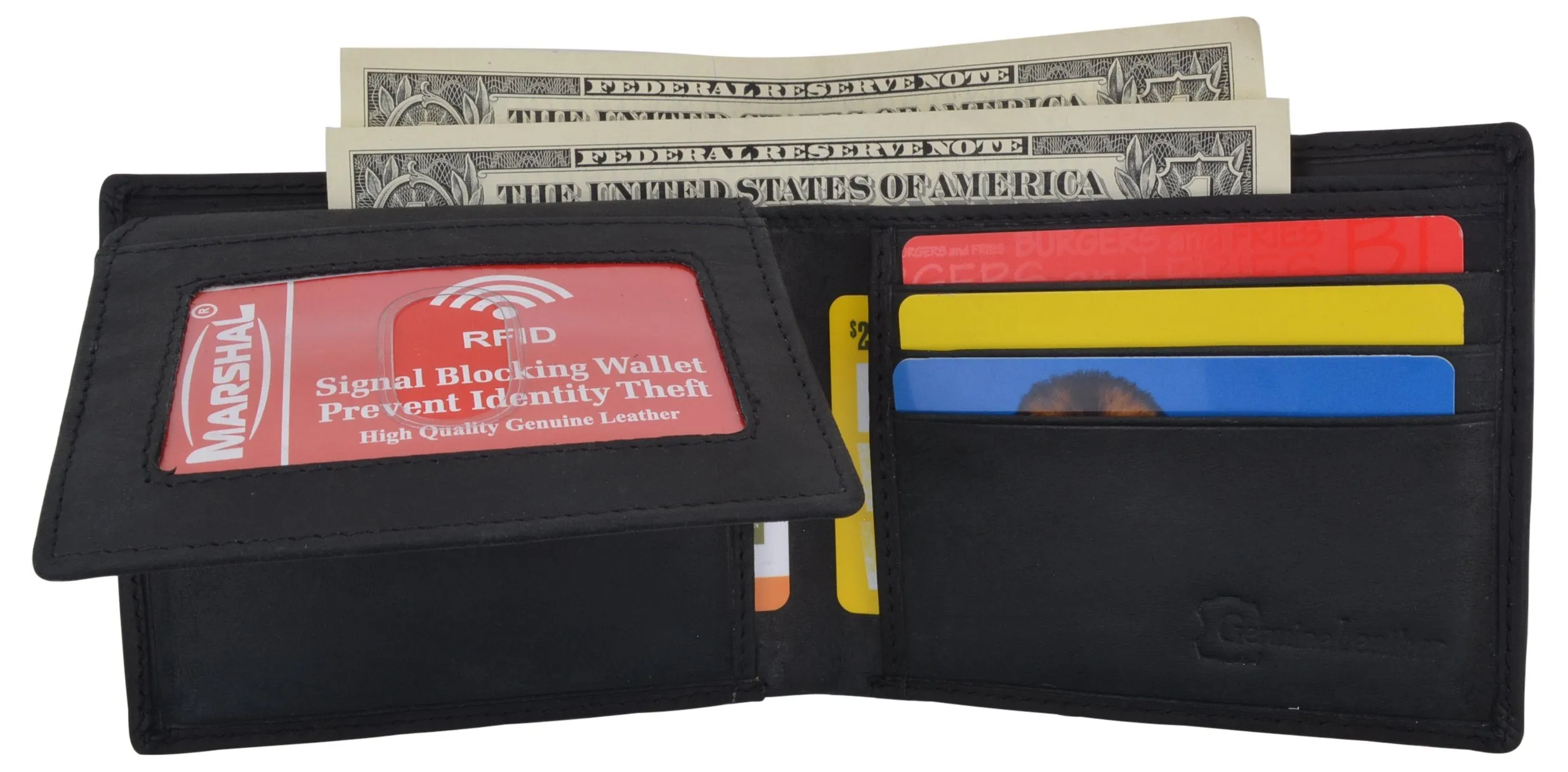 Mens Orlando Printed Logo RFID Cowhide Leather Mens RFID Wallet /53HTC Orlando2