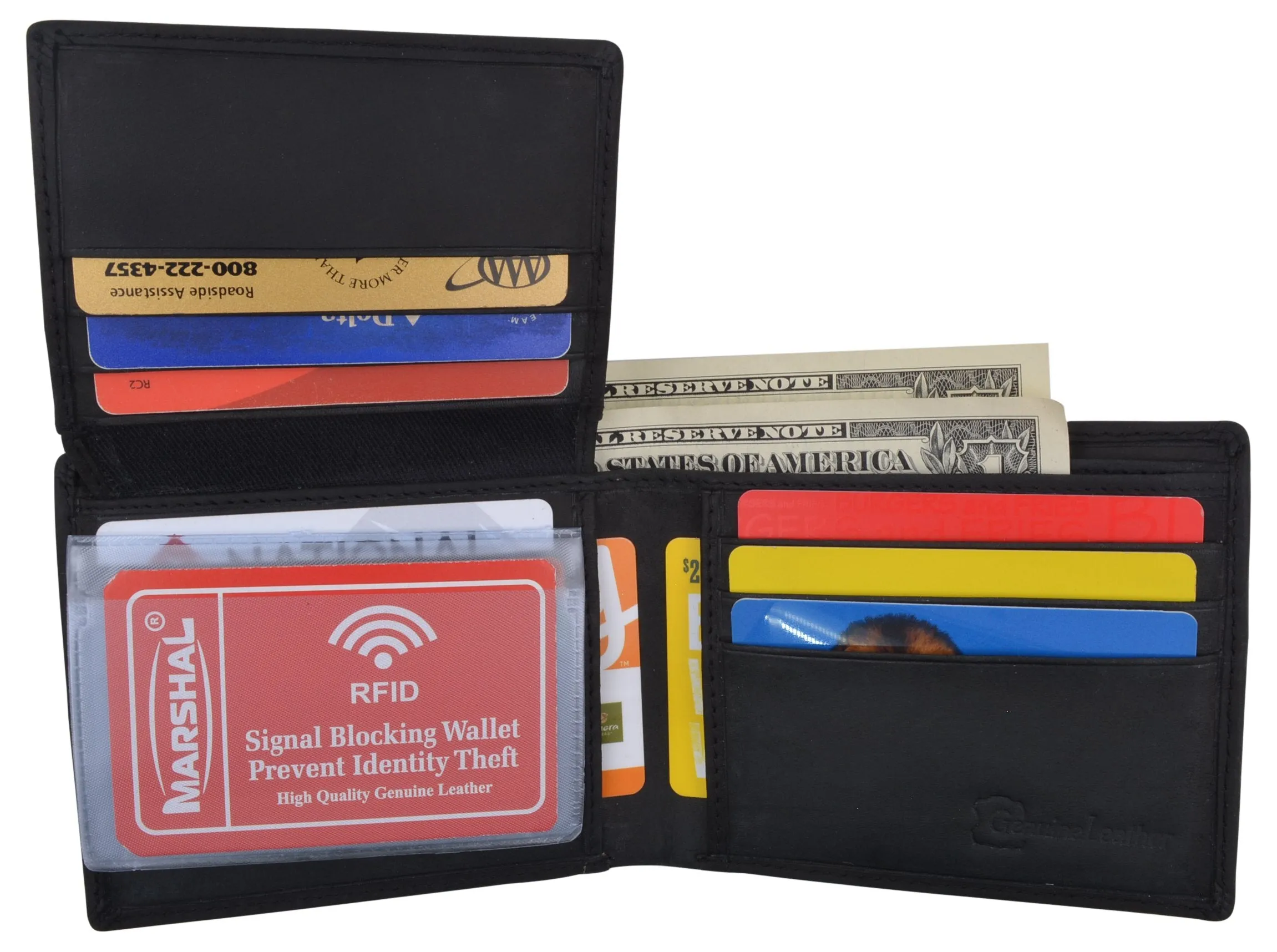 Mens Orlando Printed Logo RFID Cowhide Leather Mens RFID Wallet /53HTC Orlando2