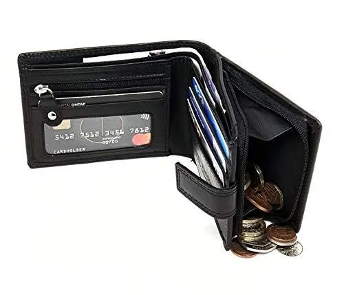 Mens RFID Wallet with A Large Zip Around Coin Pocket 1180