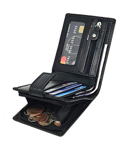 Mens RFID Wallet with A Large Zip Around Coin Pocket 1180