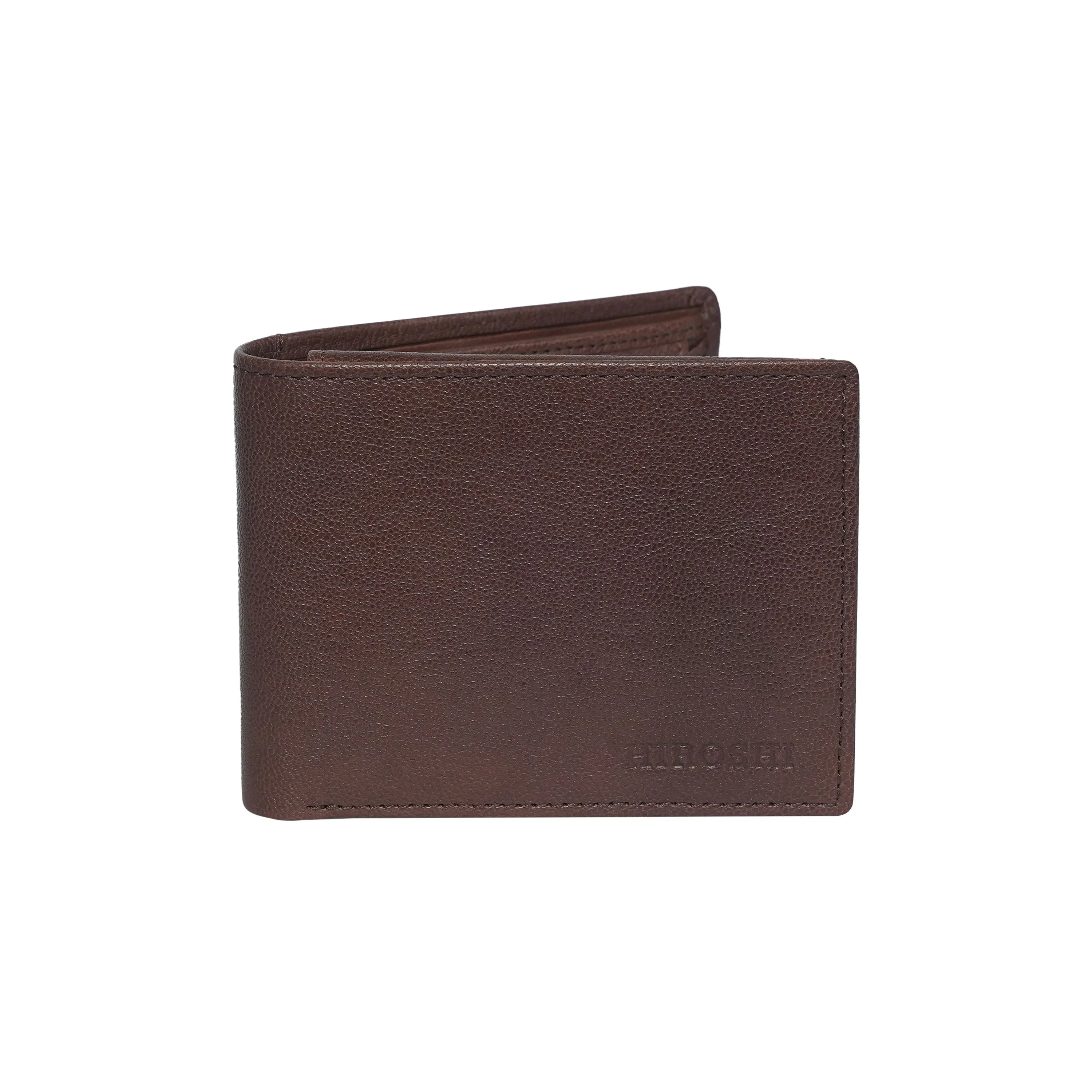 Men's Tan Leather Fold Wallet - Hiroshi