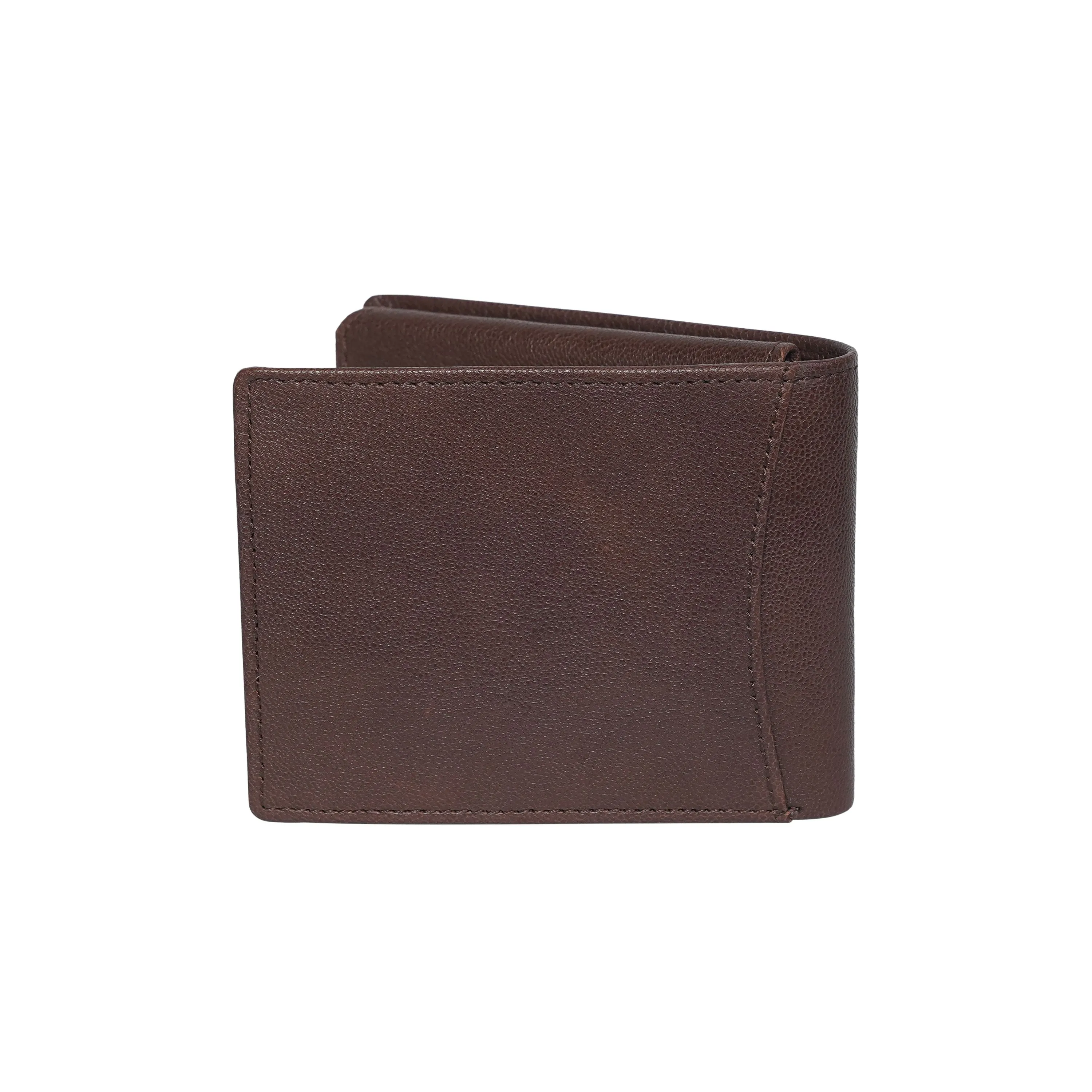 Men's Tan Leather Fold Wallet - Hiroshi