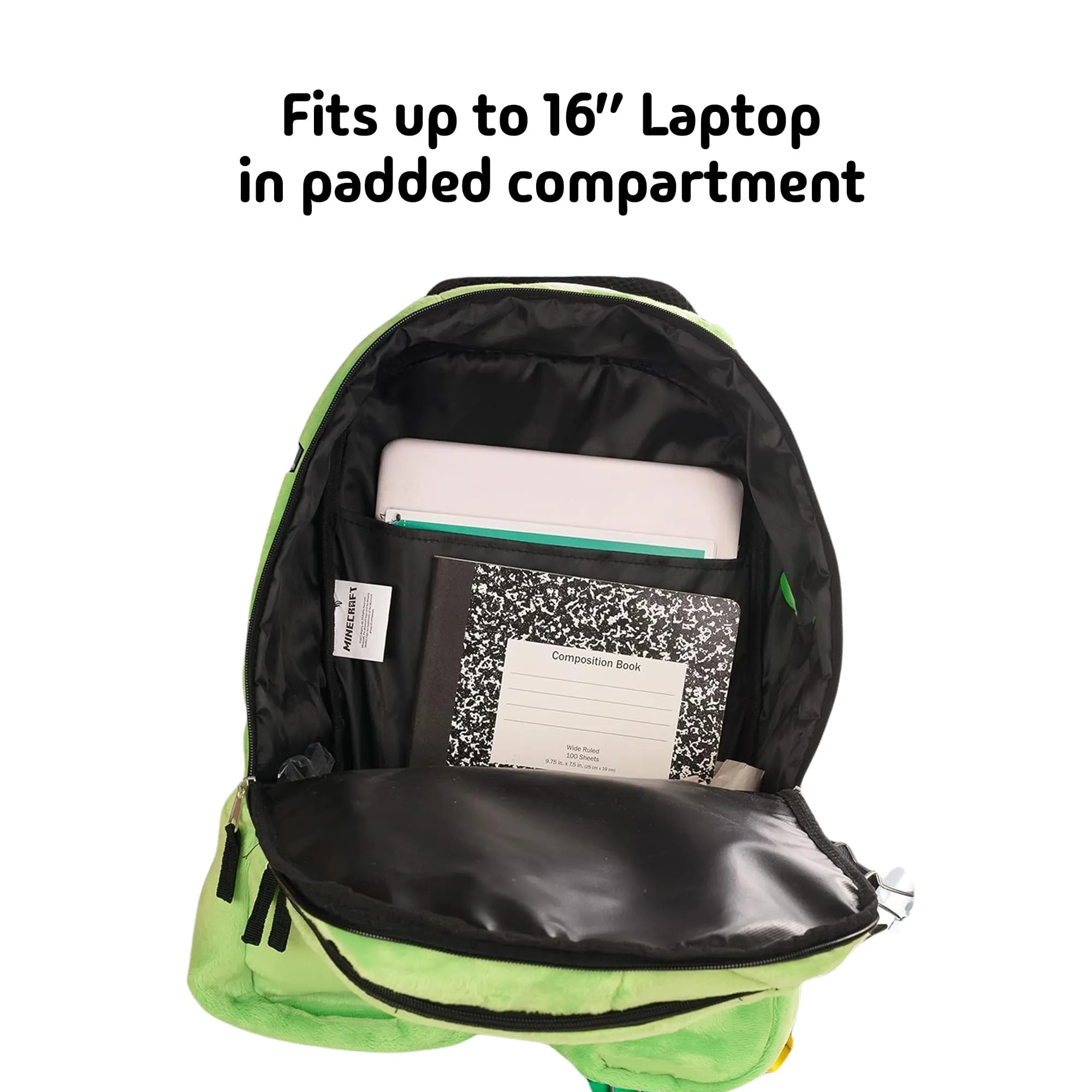 Minecraft Creeper 16 Inch Plush Kids Backpack