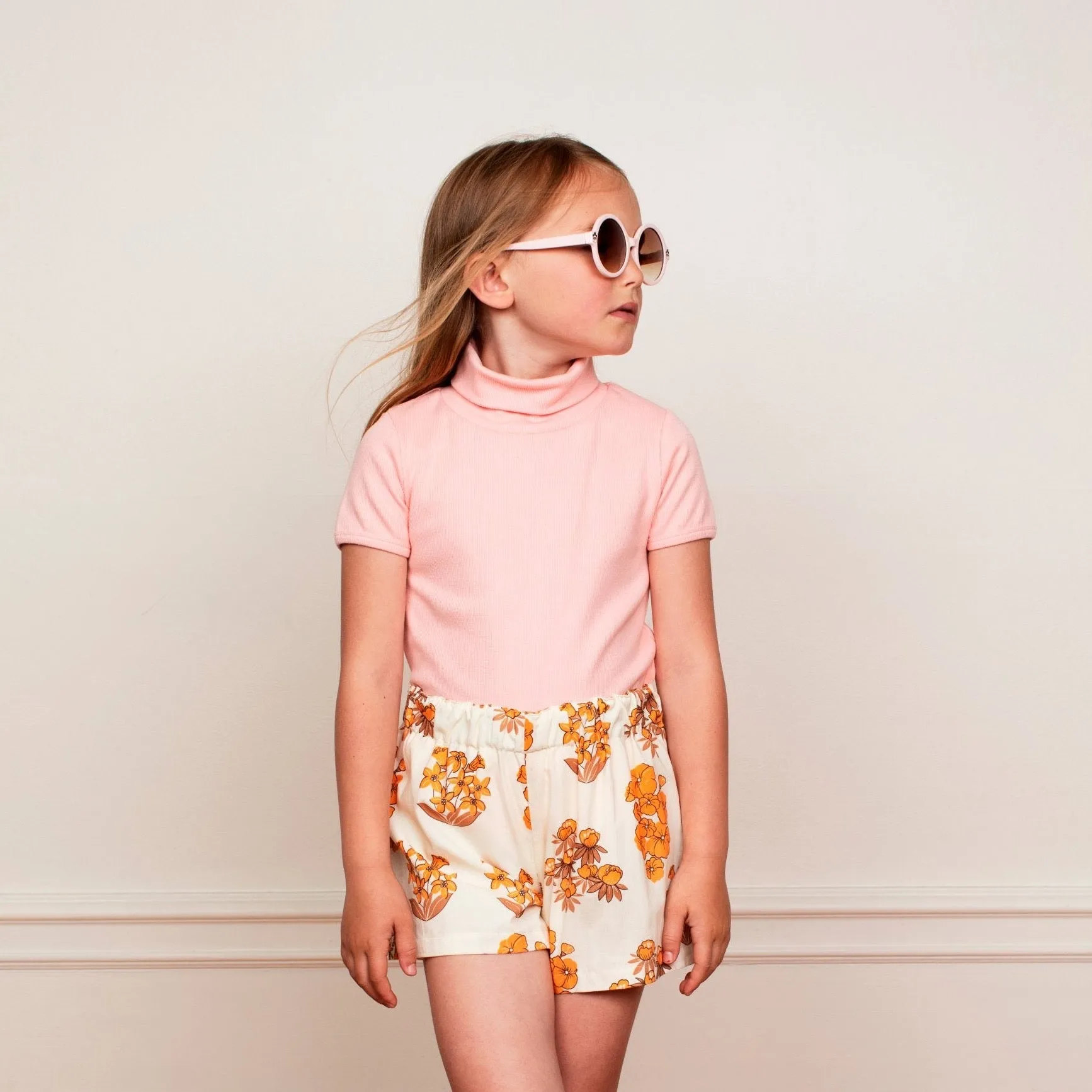 Mini Rodini | Round sunglasses- beige