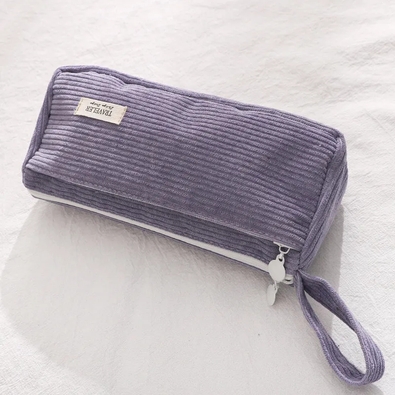 Minimalist Corduroy Pencil Case