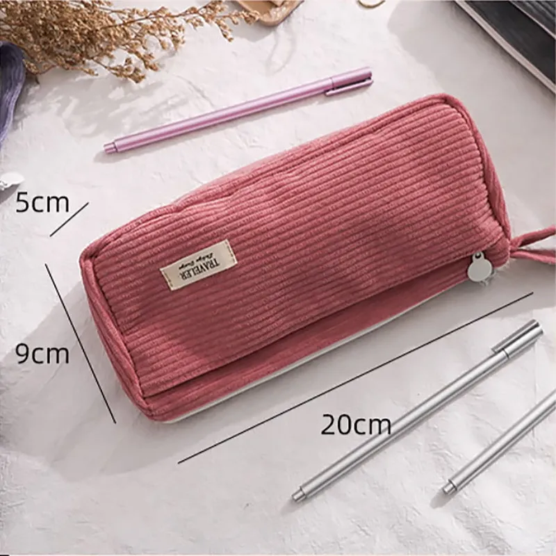 Minimalist Corduroy Pencil Case