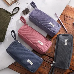 Minimalist Corduroy Pencil Case