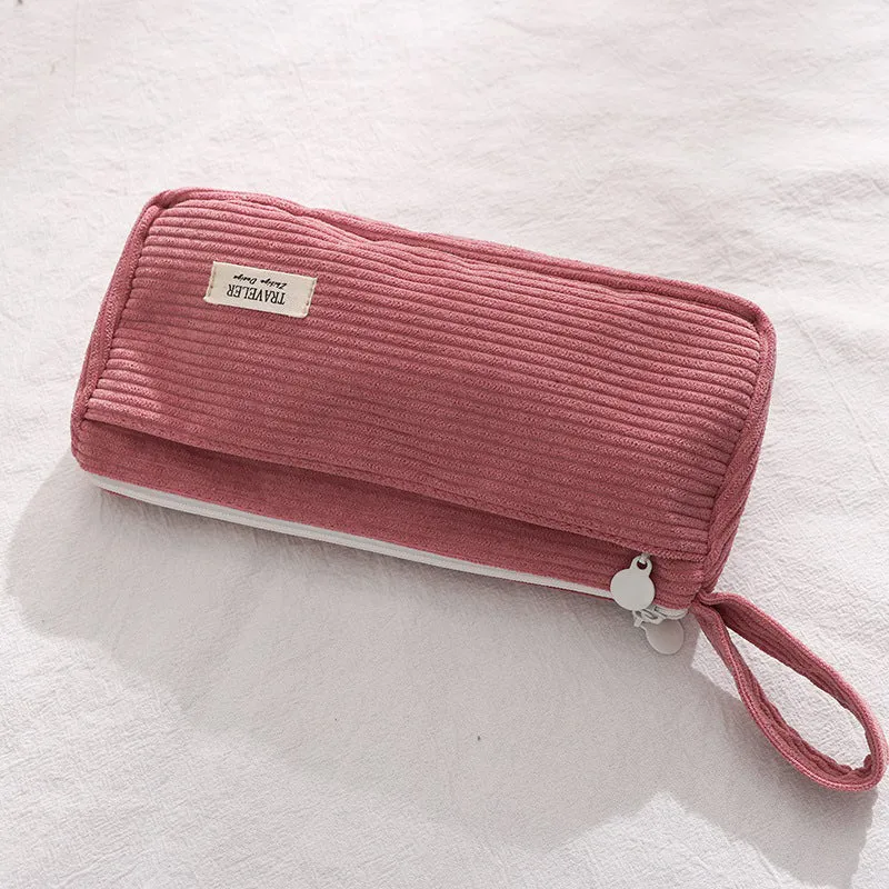 Minimalist Corduroy Pencil Case