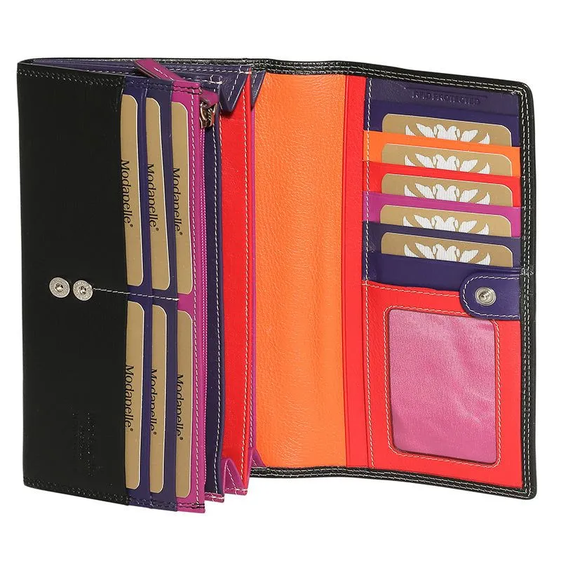 Modapelle - Leather Multi Coloured Wallet RFID