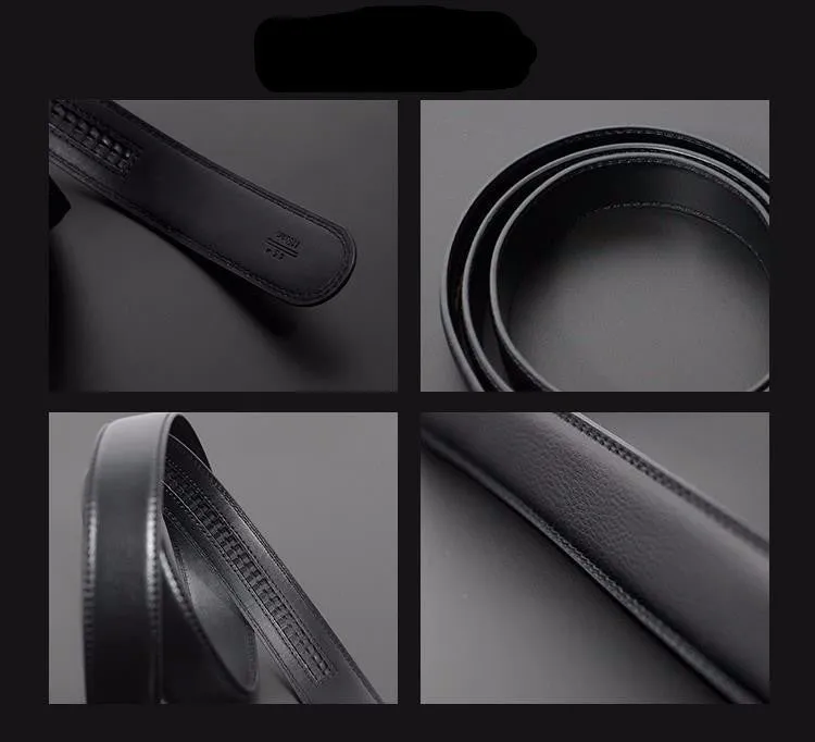 Modern S Buckle Leather Belt