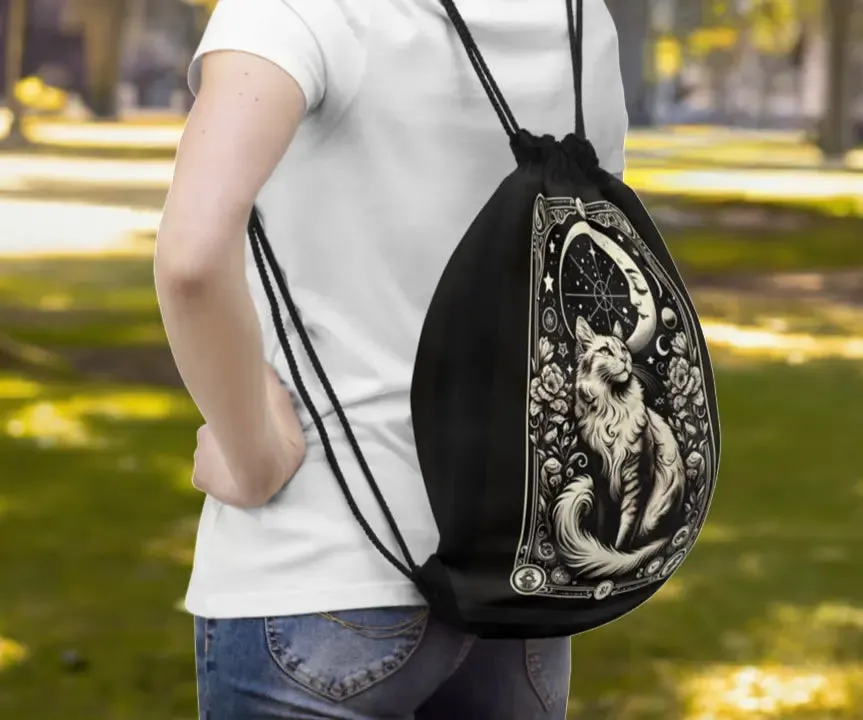 Moon Tarot - Cat Lover - Drawstring Bag