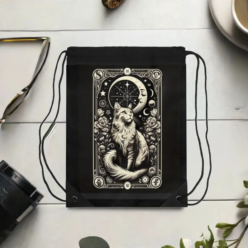 Moon Tarot - Cat Lover - Drawstring Bag